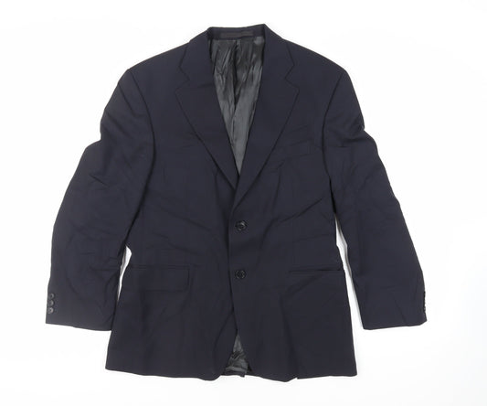 Marks and Spencer Mens Blue Wool Jacket Suit Jacket Size 40 Regular
