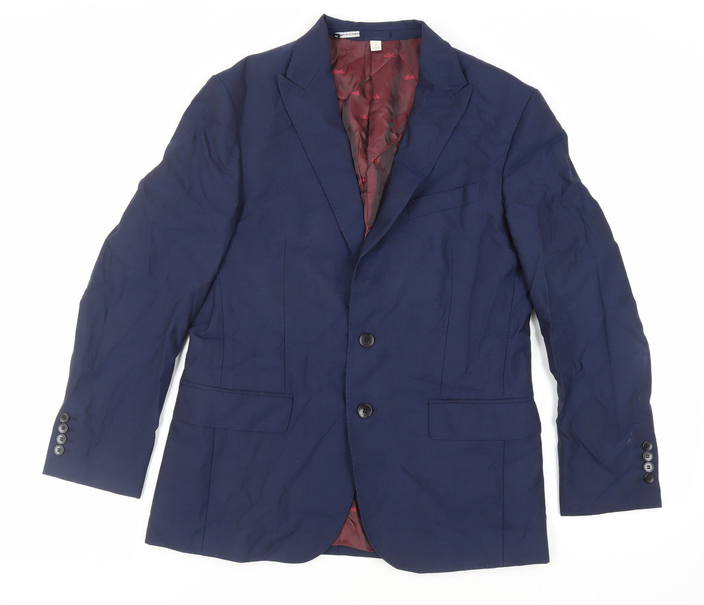 Marks and Spencer Mens Blue Wool Jacket Suit Jacket Size 40 Regular