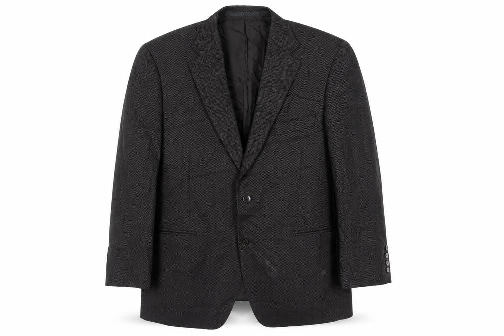 Marks & Spencer Mens Brown Geometric Wool Jacket Suit Jacket Size 44 Regular