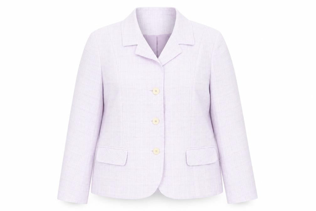 Bonmarché Womens Purple Plaid Jacket Blazer Size 18 Button