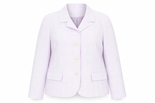 Bonmarché Womens Purple Plaid Jacket Blazer Size 18 Button