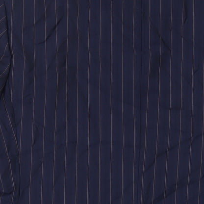 Berkley Bowen Mens Blue Striped Polyester Jacket Suit Jacket Size 40 Regular