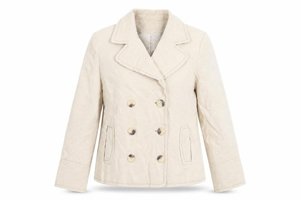 Per Una Womens Beige Jacket Size 14 Button