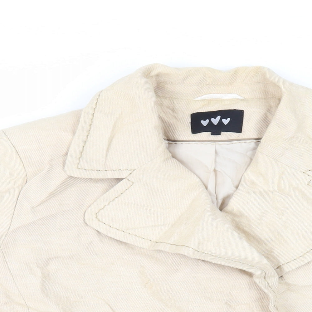 Per Una Womens Beige Jacket Size 14 Button