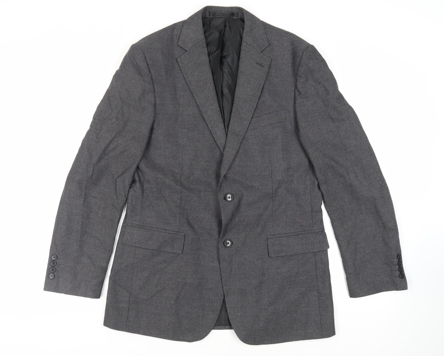 Marks and Spencer Mens Grey Polyester Jacket Suit Jacket Size 40 Regular