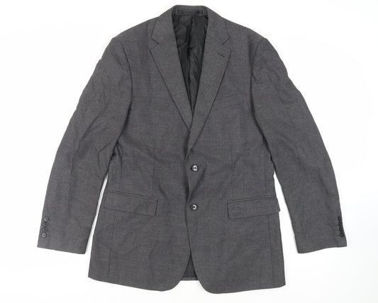 Marks and Spencer Mens Grey Polyester Jacket Suit Jacket Size 40 Regular