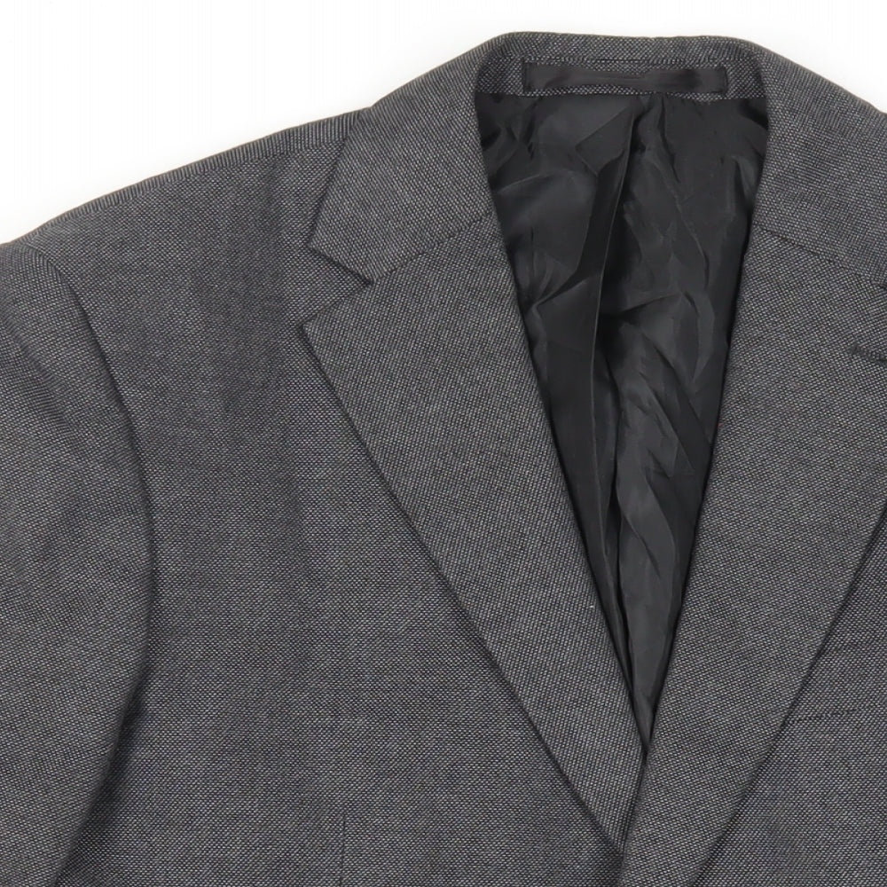 Marks and Spencer Mens Grey Polyester Jacket Suit Jacket Size 40 Regular