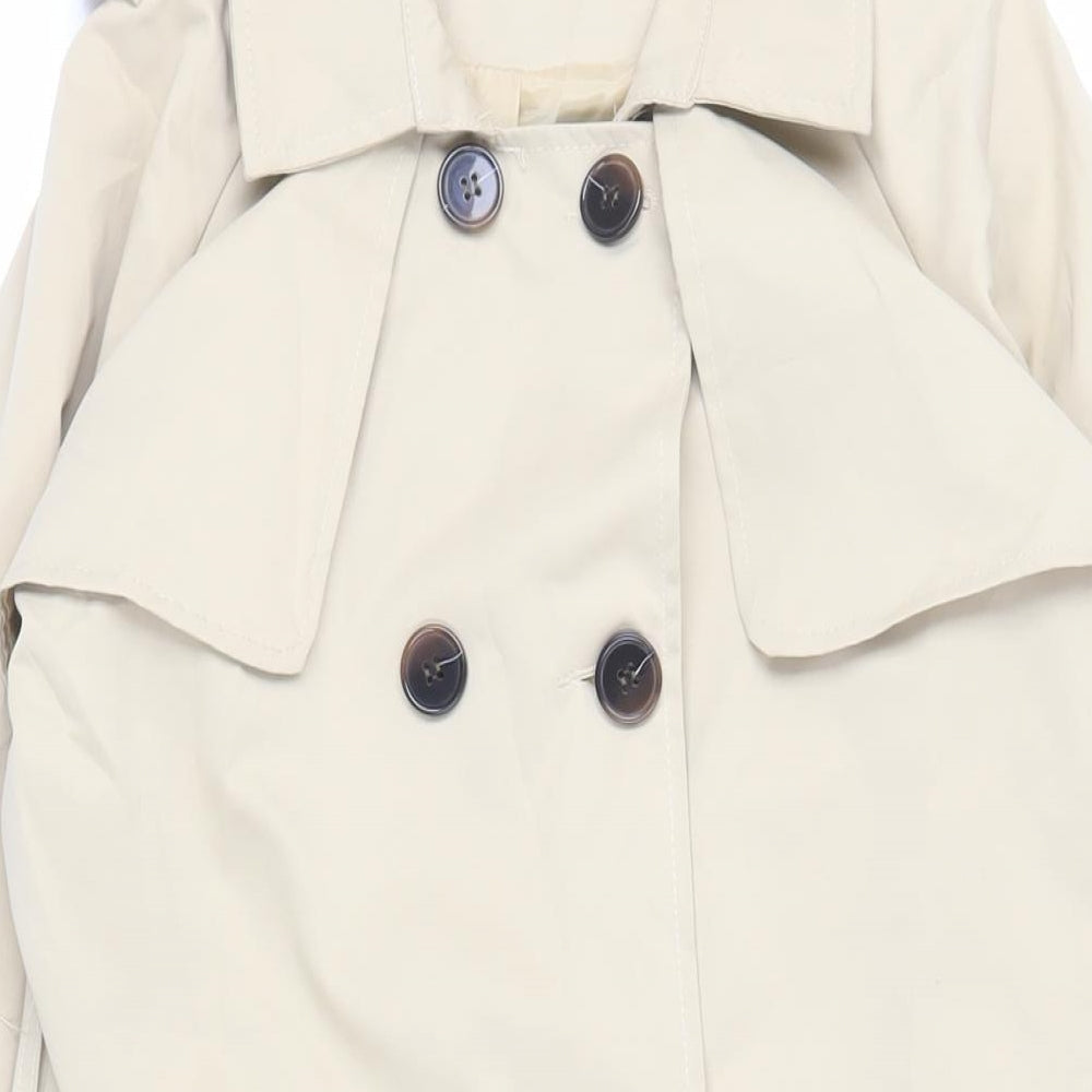 IVIVI Womens Beige Trench Coat Coat Size M Button