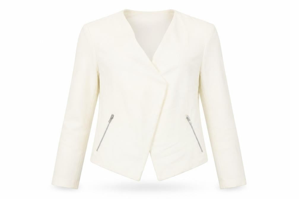 H&M Womens Ivory Jacket Blazer Size 6 - Open