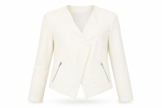 H&M Womens Ivory Jacket Blazer Size 6 - Open