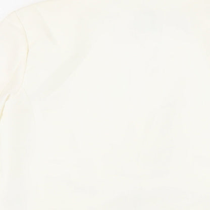 H&M Womens Ivory Jacket Blazer Size 6 - Open