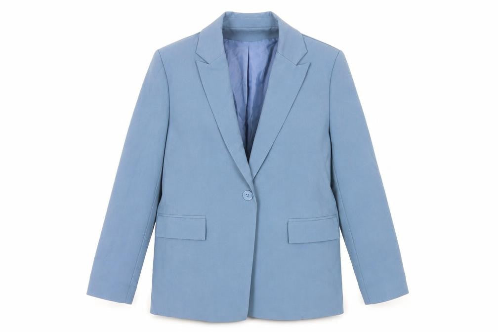 Missguided Womens Blue Jacket Blazer Size 6 Button