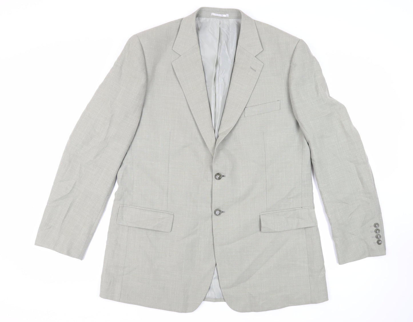 Brook Taverner Mens Green Polyester Jacket Suit Jacket Size 44 Regular
