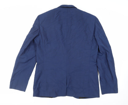 Next Mens Blue Polyester Jacket Suit Jacket Size 42 Regular