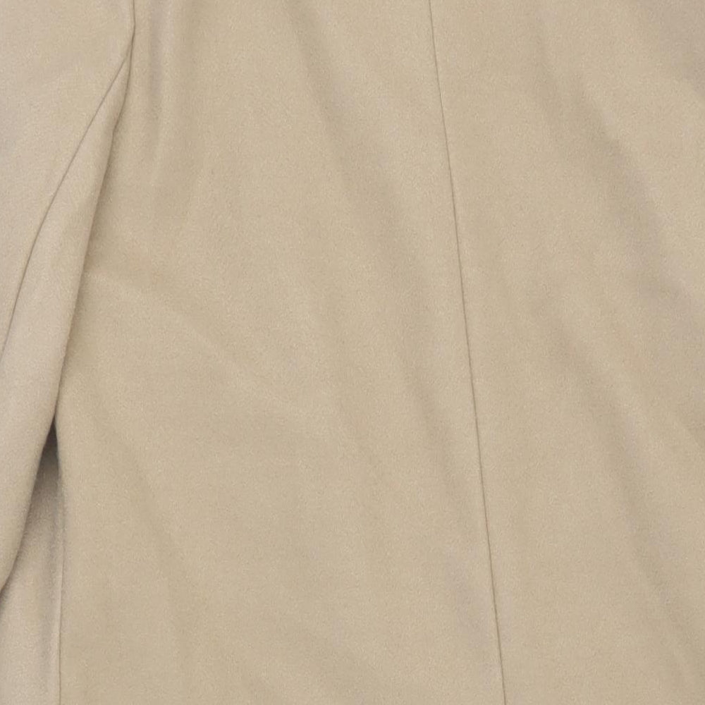 Marks and Spencer Womens Beige Overcoat Coat Size 10 Snap