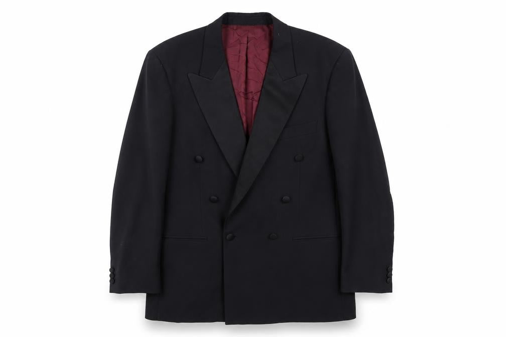 Marks & Spencer Mens Black Polyester Tuxedo Suit Jacket Size 40 Regular