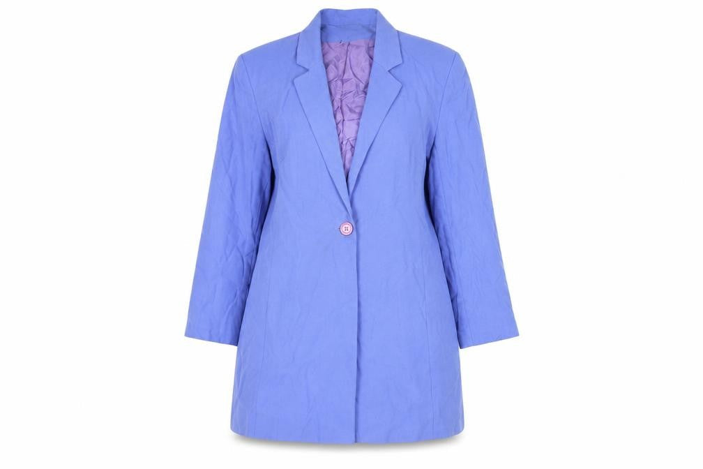 Principles Womens Blue Overcoat Coat Size 14 Button
