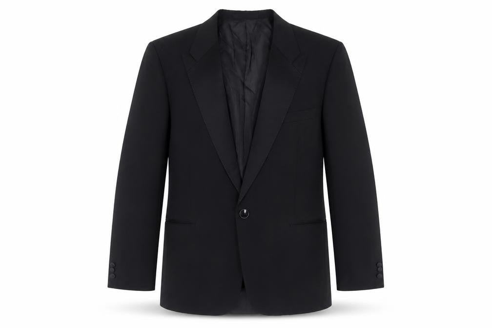Chatsworth Mens Black Polyester Tuxedo Suit Jacket Size 46 Regular