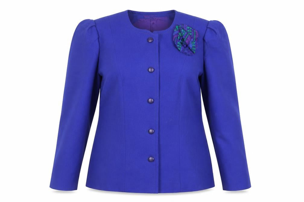 Peter Barron Womens Blue Jacket Blazer Size 18 Button - Vintage