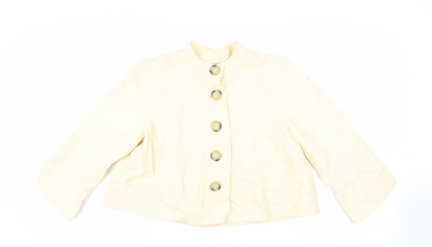 Marks and Spencer Womens Yellow Jacket Size 16 Button