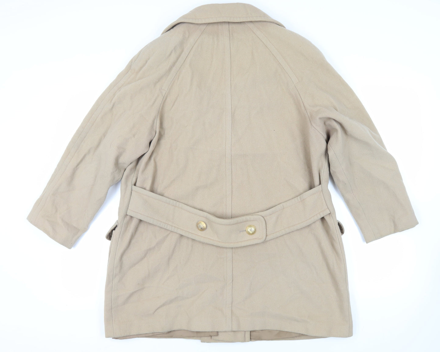 St Michael Womens Beige Pea Coat Coat Size 14 Button