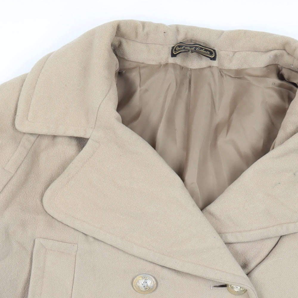 St Michael Womens Beige Pea Coat Coat Size 14 Button