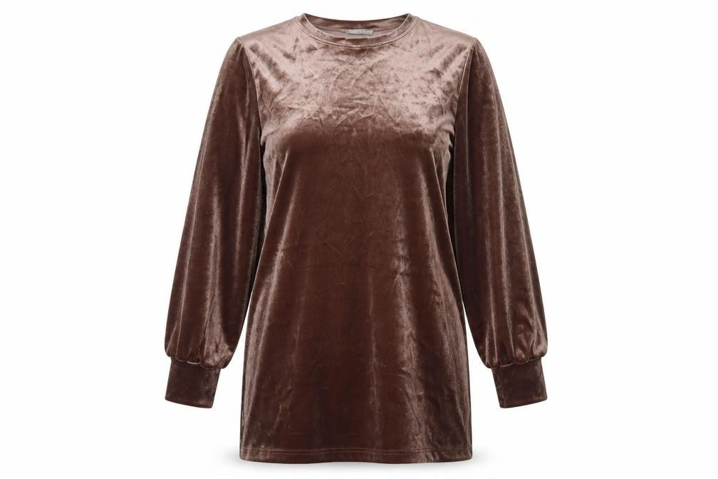 Zara Womens Brown Polyester T-Shirt Dress Size M Round Neck Pullover