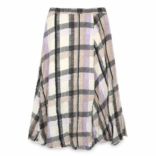 Marks & Spencer Womens Multicoloured Geometric Viscose A-Line Skirt Size 16 Zip