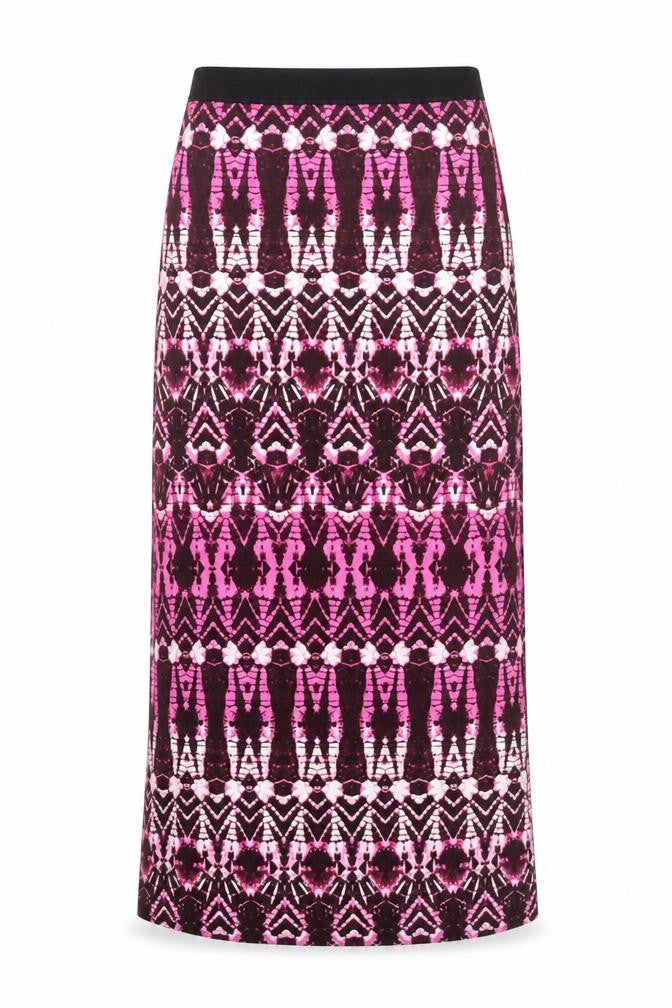 Select Womens Pink Geometric Viscose A-Line Skirt Size 10
