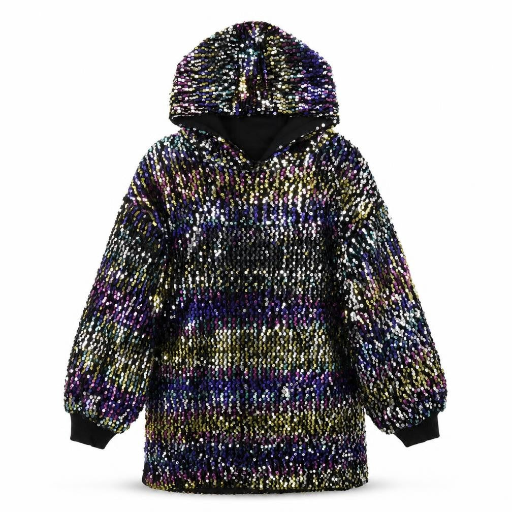 NEXT Girls Multicoloured Polyester Pullover Hoodie Size 7 Years Pullover - Sequin