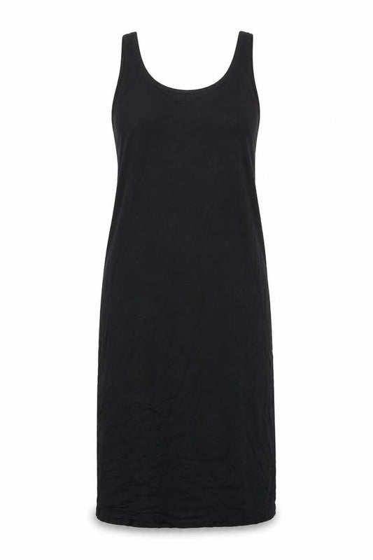 Marks & Spencer Womens Black Viscose Tank Dress Size S Scoop Neck Pullover