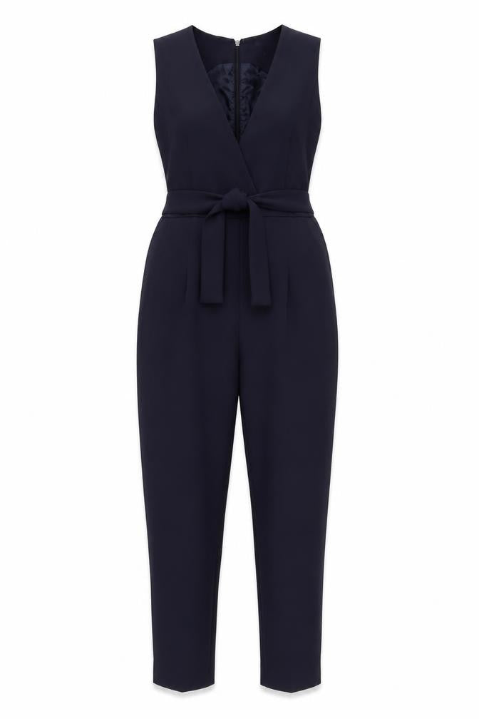 H&M Womens Blue Polyester Jumpsuit One-Piece Size 12 L28 in Zip