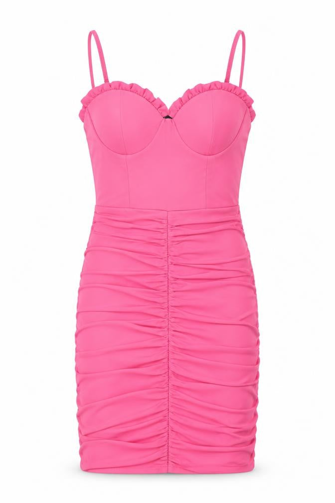 I SAW IT FIRST Womens Pink Polyester Bodycon Size 8 Sweetheart Zip