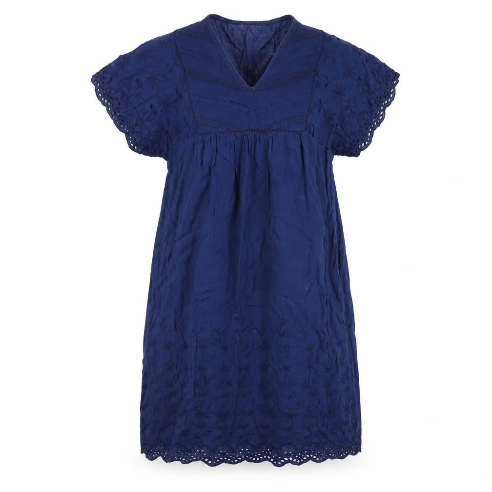Principles Womens Blue Cotton A-Line Size 12 V-Neck Pullover