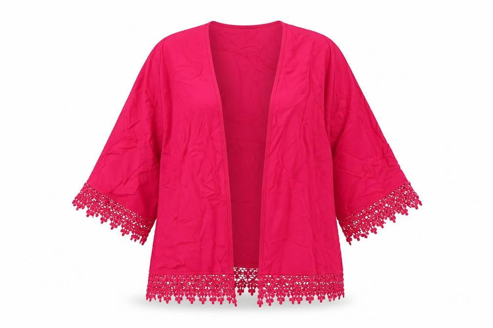 New Look Womens Pink Viscose Kimono T-Shirt Size 12 V-Neck