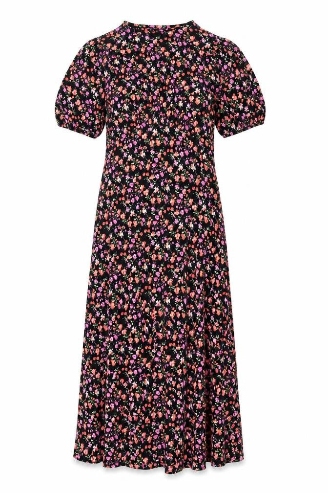 Lipsy Womens Black Floral Polyester Maxi Size 12 Round Neck Pullover