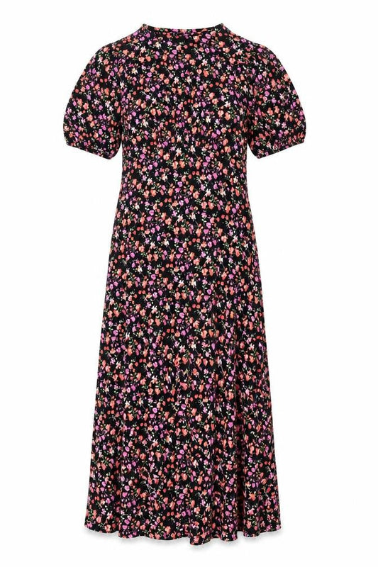 Lipsy Womens Black Floral Polyester Maxi Size 12 Round Neck Pullover