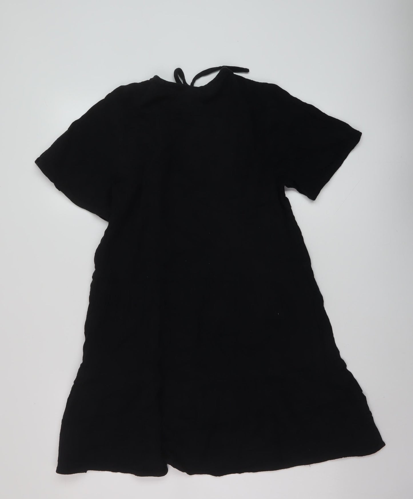 Very Womens Black Cotton A-Line Size 10 Round Neck Tie