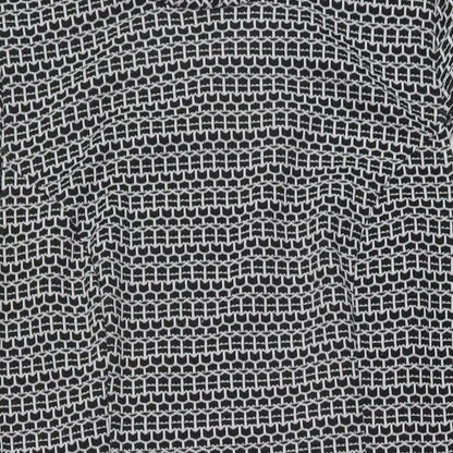 BHS Womens Black Geometric Polyester A-Line Size 18 Mock Neck Pullover