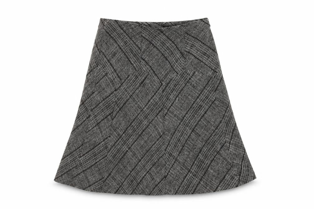 Marks & Spencer Womens Grey Plaid Polyester A-Line Skirt Size 10
