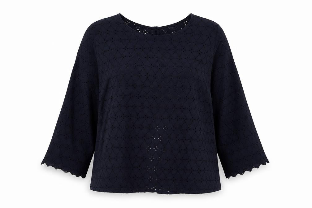 Springfield Womens Blue Polyester Basic Blouse Size 16 Round Neck