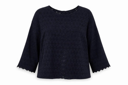 Springfield Womens Blue Polyester Basic Blouse Size 16 Round Neck