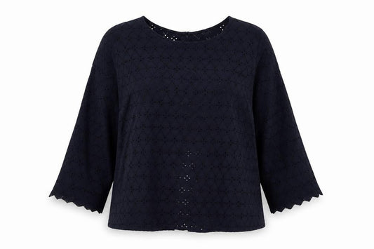 Springfield Womens Blue Polyester Basic Blouse Size 16 Round Neck
