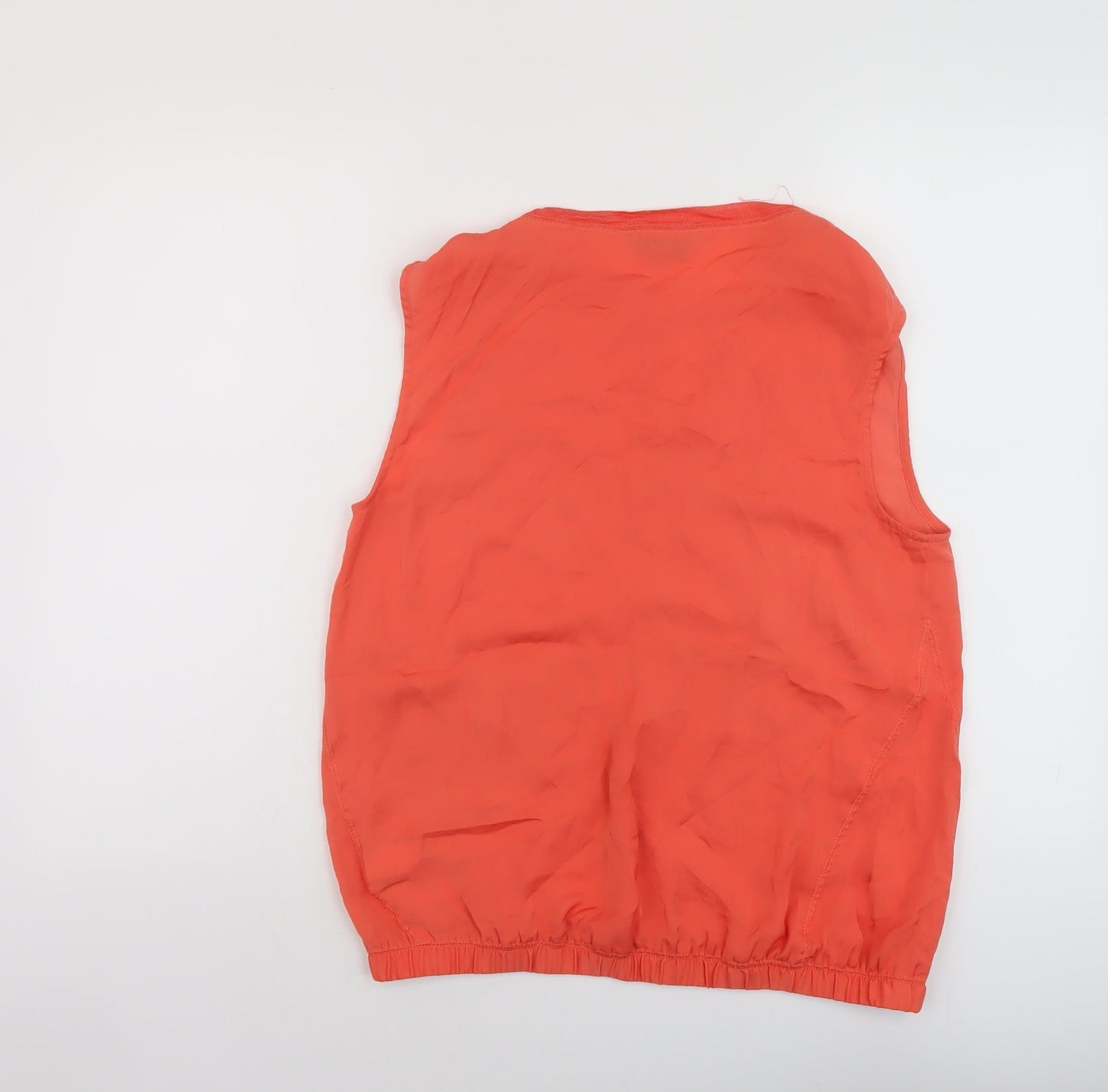 NEXT Womens Orange Polyester Basic Tank Size 14 Round Neck