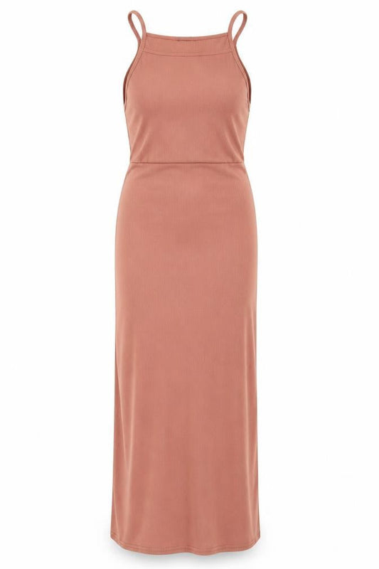 Boohoo Womens Pink Polyester Maxi Size 8 Square Neck Pullover