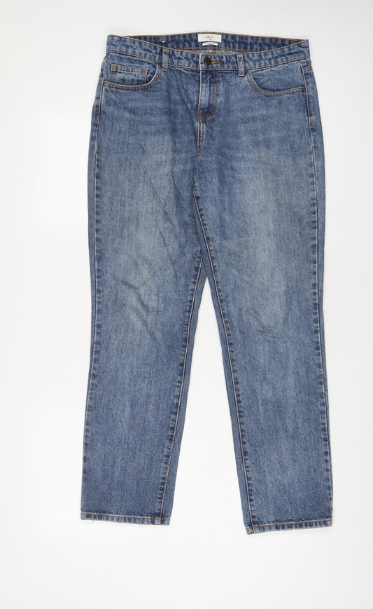 Labdip Womens Blue Cotton Straight Jeans Size 29 in L28 in Regular Zip