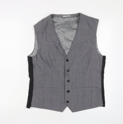 Next Mens Grey Wool Jacket Suit Waistcoat Size 40 Regular