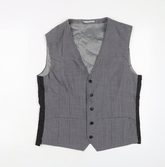 NEXT Mens Grey Wool Jacket Suit Waistcoat Size 40 Regular