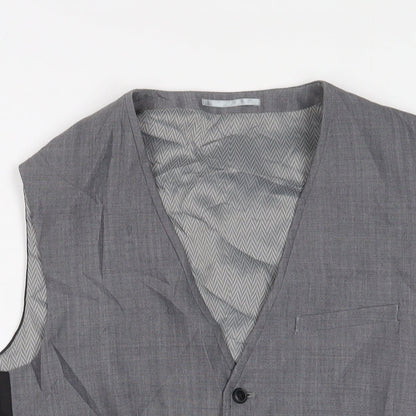 Next Mens Grey Wool Jacket Suit Waistcoat Size 40 Regular