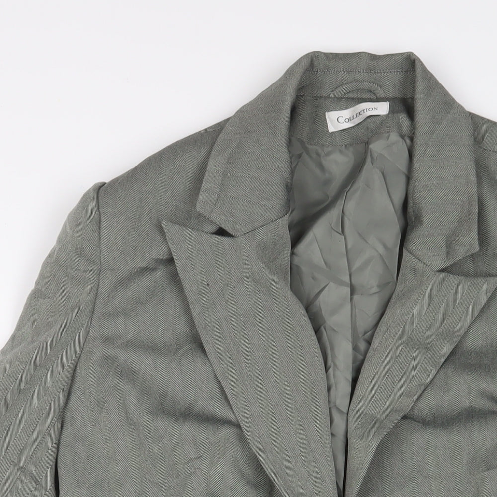 Collection Womens Green Jacket Blazer Size 18 Button